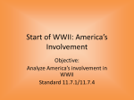 Start of WWII: America’s Involvement
