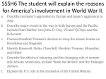 SS5H6 The student will explain the reasons for America`s