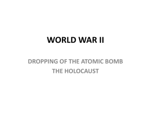 WORLD WAR II atomic bomb and holocaust