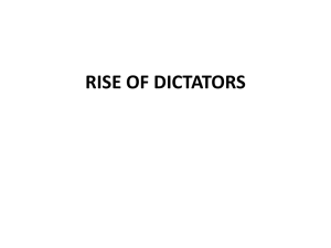 RISE OF DICTATORS