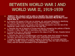 between world war i and world war ii, 1919-1939