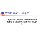 Notes: World War II Begins