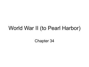World War II (to Pearl Harbor)