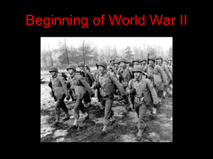 WWII Begins - Taylor County Schools