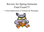 Final Exam Review - Spring 2006