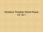 Dictators Threaten World Peace Ch 16-1