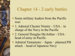 Chapter 14 - 2 early battles