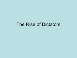 The Rise of Dictators