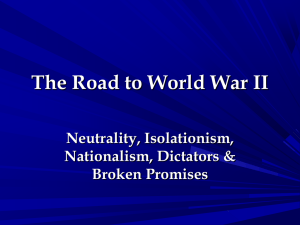 The Road to World War II