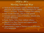 1920`s- 30`s- Moving Towards War