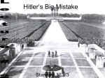 Hitler`s Big Mistake