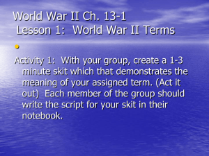 World War II Terms - Parkway C-2