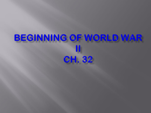 Beginning of World War II