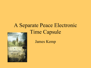 A Separate Peace Electronic Time Capsule