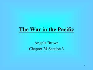 The War in the Pacific - Trimble County Schools