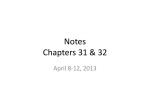 Notes Chapters 31 & 32