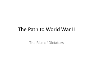 Path to War Dictators Lecture