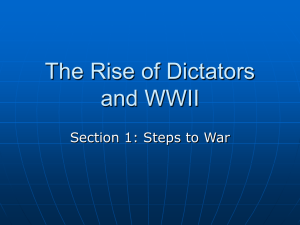 The Rise of Dictators and WWII - kyle