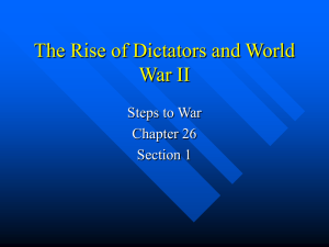 The Rise of Dictators and World War II