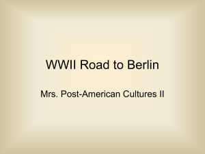 WWII Road to Berlin