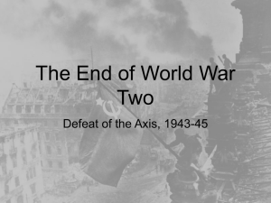 The End of World War Two