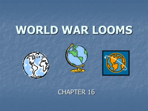 world war looms
