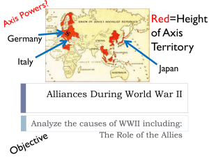 The Role of The Allies-Axis vs. Allies