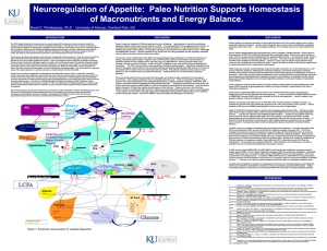 Neuroregulation of Appetite & Paleo Nutrition