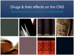 Drugs & their effects on the CNS