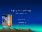 Step Up To: Psychology - Grand Haven Area Public Schools