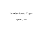Introduction to Cogsci