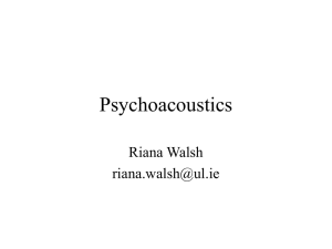 Psychoacoustics - University of Limerick