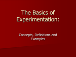 experimental basics