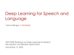 Deep Learning for Speech and Language