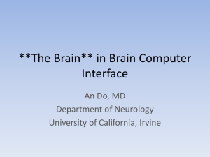 The Brain** in Brain Computer Interface - CBMSPC