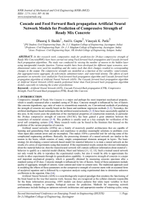 Cascade and Feed Forward Back propagation Artificial Neural