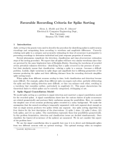 Favorable Recording Criteria for Spike Sorting