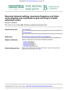 Neuronal rebound spiking, resonance frequency and theta