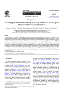 Modeling goal-directed spatial navigation in the rat based on physiological