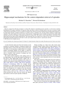 Hippocampal mechanisms for the context-dependent retrieval of episodes 2005 Special issue