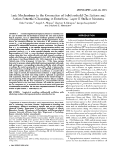 Ionic Mechanisms in the Generation of Subthreshold Oscillations and