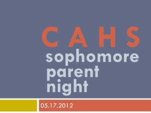 Sophomore parent night