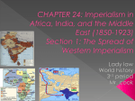 CHAPTER 24: Imperialism in Africa, India, and the Middle East