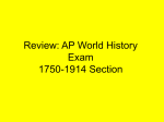 Review: AP World History Exam 1750