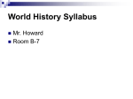 World History Syllabus