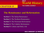 CHAPTER 15: The Renaissance and Reformation