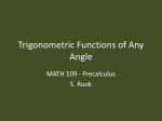 Angles, Degrees, and Special Triangles