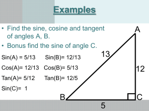 9.6 Solving Right Triangles