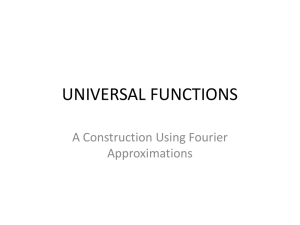 UNIVERSAL FUNCTIONS - Muskingum University