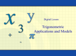 Trigonometric Applications and Models